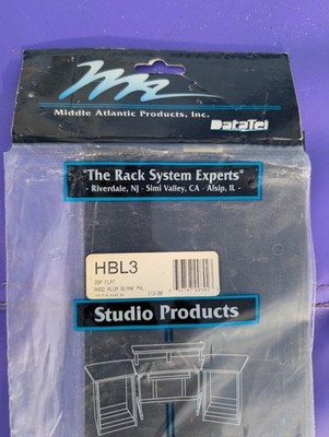 Middle Atlantic Products HBL3 Aluminum Blank Panel, 3SP Flat Alum HBL3 New #4
