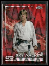 2024 Topps Chrome Star Wars 104 Luke Skywalker Red Blaster Raywave Refractor