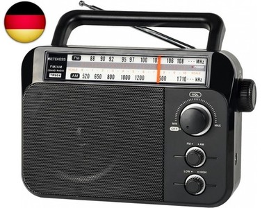 Retekess TR604 Kofferradio,Tragbares Radio,Netzkabel oder