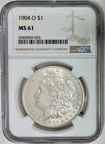 1904-O Morgan Silver Dollar, NGC MS-61