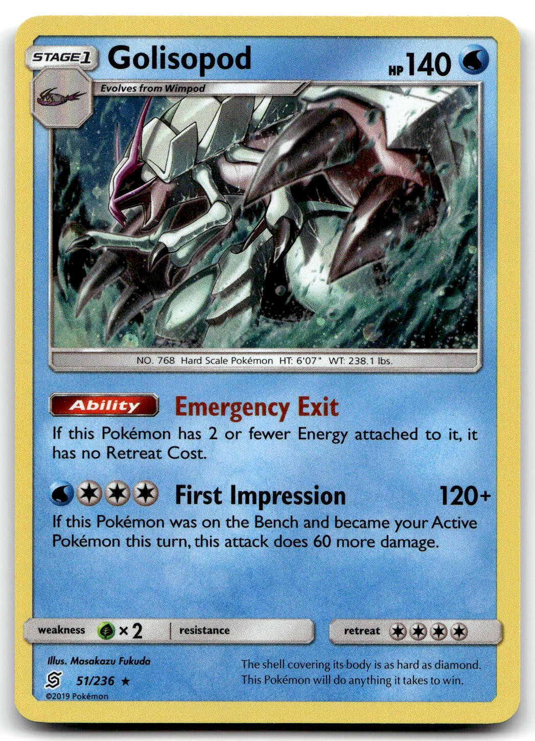 Golisopod 51/236 SM - Unified Minds Holo Rare Holo Pokemon TCG LP