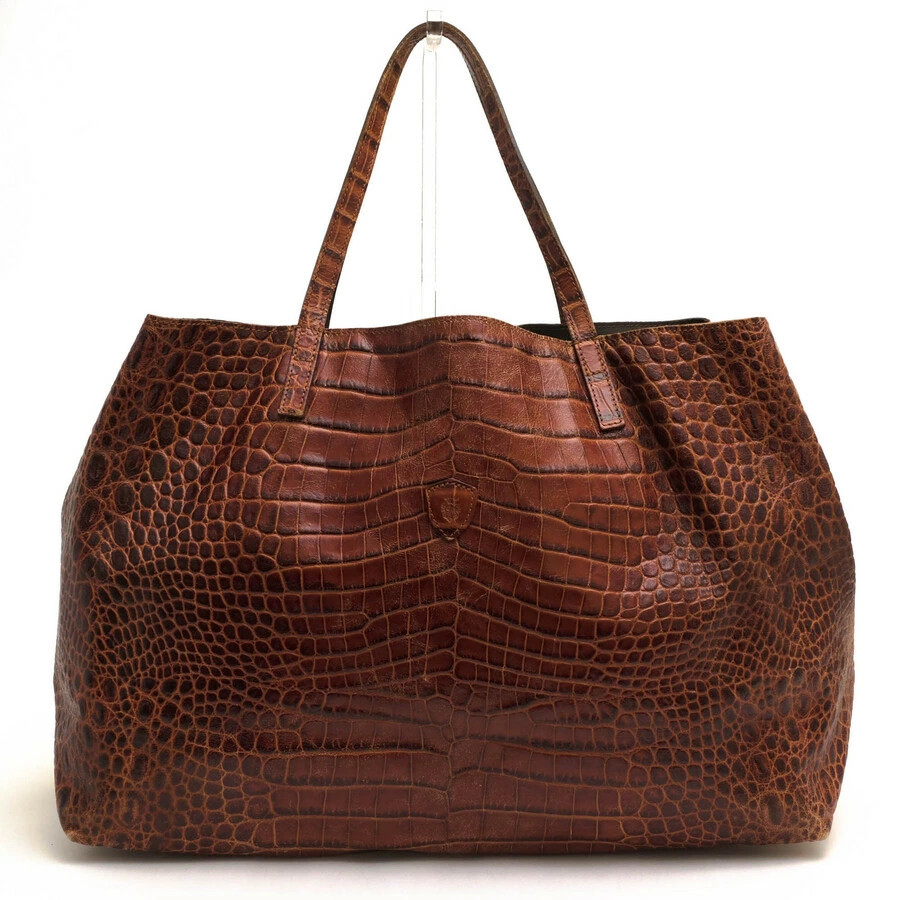 Felisi Tote Bag Felisi 10/45/DU+DS Cowhide Unisex Crocodile Embossed [Used]
