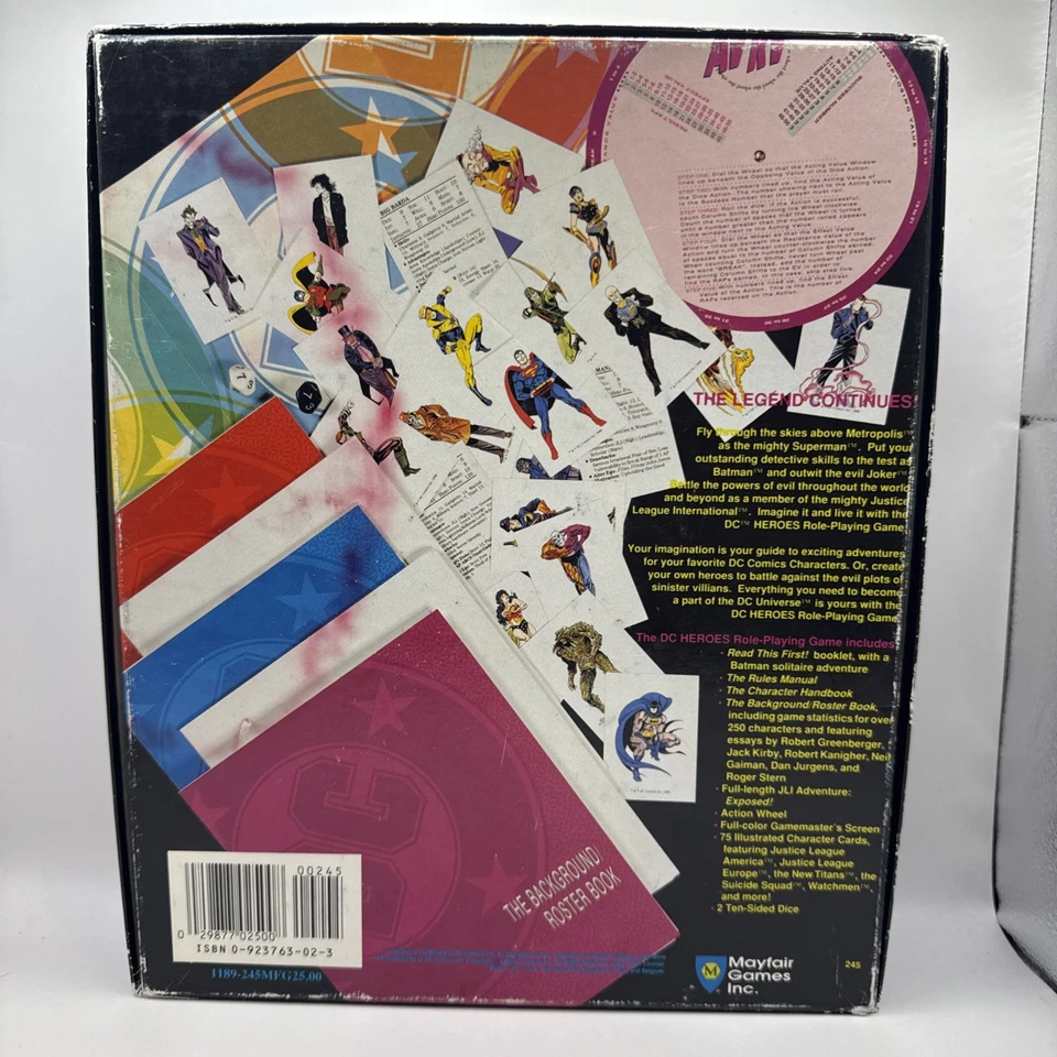 Mayfair DC Heroes (2nd Ed)  RPG 1989 Board Game Role Playing - *No Dice* - Image 2 of 4