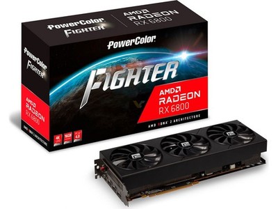 PowerColor Fighter RX 6800 16GB GDDR6 AMD Radeon RX 6800 Graphics Card w/Box
