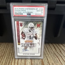 2015 Panini Contenders Draft Picks Stefon Diggs #143 Rookie Auto PSA 10 Maryland