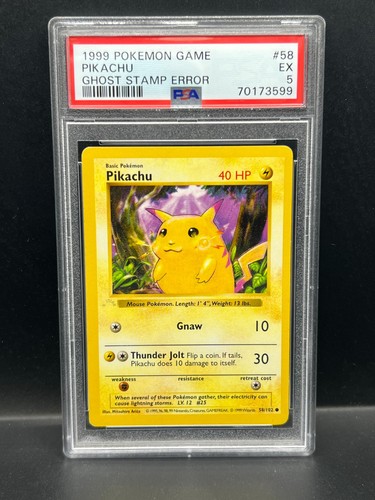 Pikachu (Shadowless) graded PSA 5 for sale on eBay