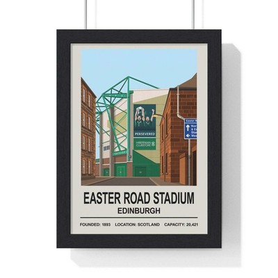 Easter Road Stadium Edinburgh Fußballstadion Poster Wandbild Druck Geschenk