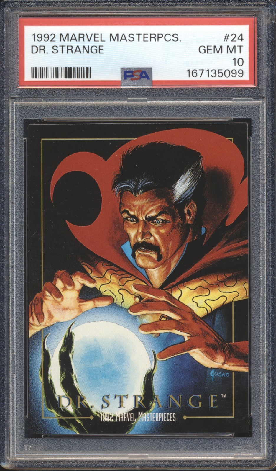 1992 Marvel Masterpieces DR. STRANGE #24 PSA 10 GEM MINT POP 33 view 1