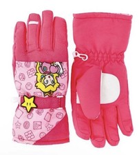 NEW Super Mario PRINCESS PEACH Girls' 3M Thinsulate Winter Ski Gloves Size S/M