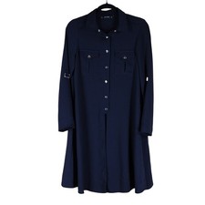 Zara Basic Long Sleeve Dress Women’s S Dark Blue Flowy Casual