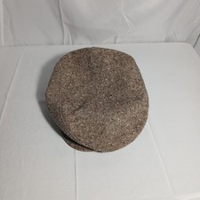 Vtg United Hatters Paddy Cap Millinery Workers Union Newsboy Brown 7 /4 -7 /8