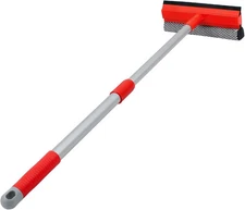 Windshield Cleaner Tool 2 in 1 Car Window Squeegee with Extendable Handle