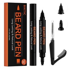 3-Pack Beard Pen Filler for Men, Waterproof Sweat Proof Long-Lasting Black