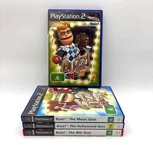 Buzz ! Le Mégatesti (The Movie Quiz) Sur PS2 – Version PAL, Jeu Complet En Bon état