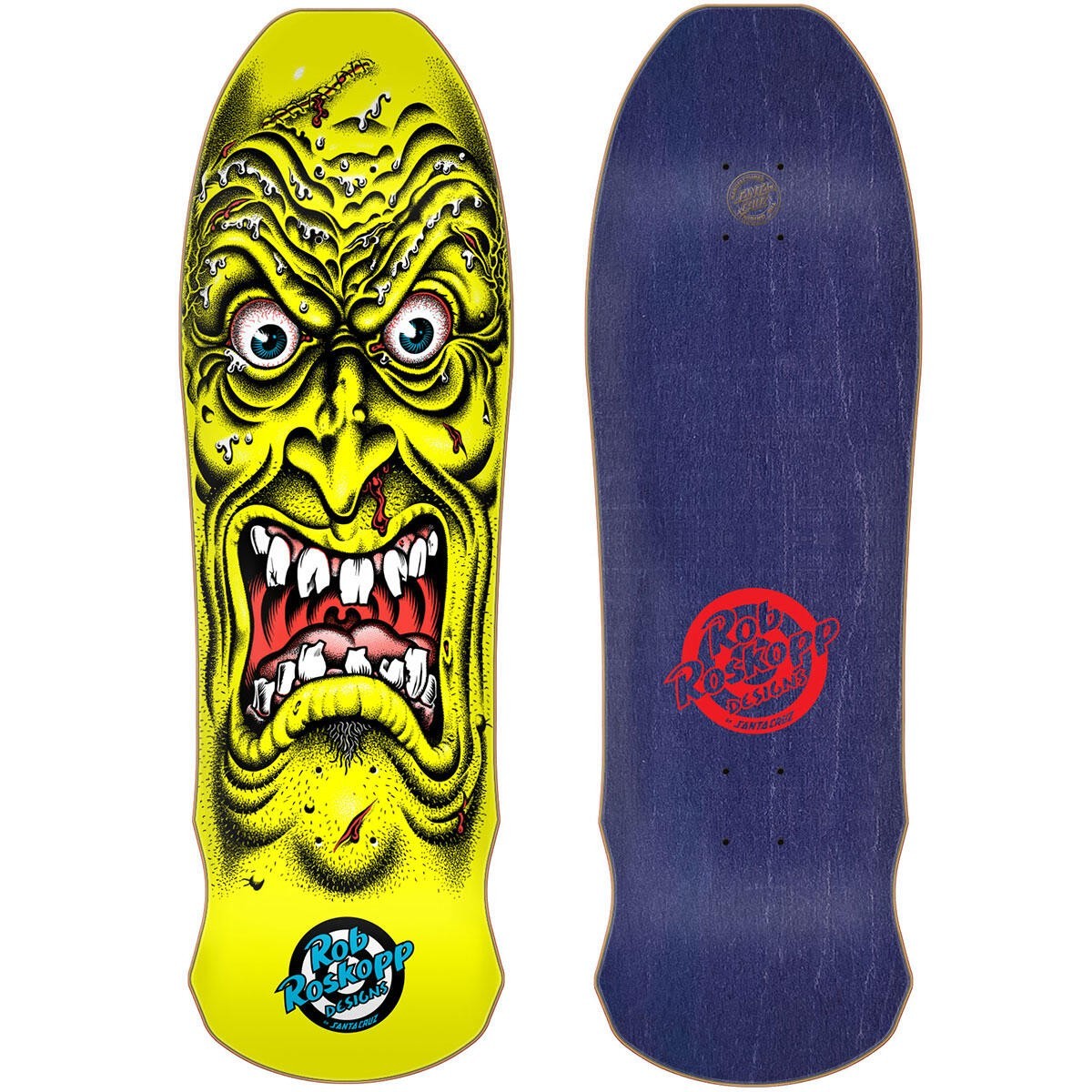 SANTA CRUZ ROB ROSKOPP FACE SKATEBOARD DECK - 9.5 x 31 - YELLOW