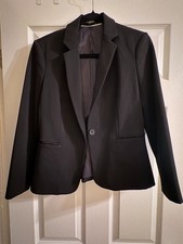 Express Blazer Womens Size 8 Black Single-Button Classic Business Academia
