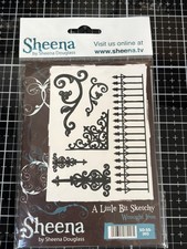 Sheena A Little Bit Sketchy  - Rought Iron - Unmounted Rubber Stamp New