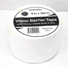 TapeManBlue Vapor Barrier Tape 4" x 180' Waterproof Poly Seam Tape White