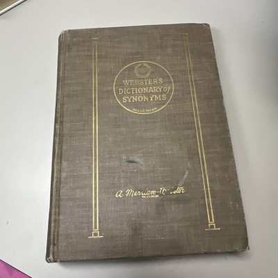 Webster s Dictionary of Synonyms 1951 1st Edition Hardcover Indexed Book No DJ