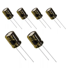 6 x Aluminum Electrolytic Capacitor 100uF 50V 20% 8x11.5mm FM Radial Panasonic