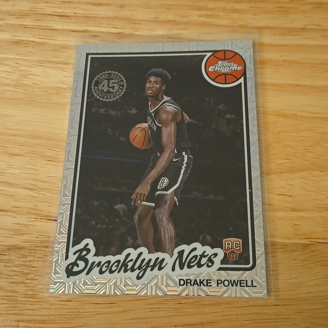 2025-26 Topps Chrome Basketball Drake Powell RC Mojo 1980 45th Anniversary