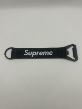 Supreme Black Webbing Bottle Opener Keychain