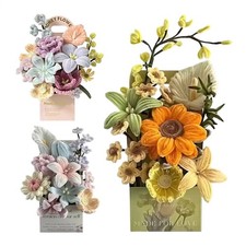 Pipe Cleaner Flower Craft Kit DIY Chenille Stems Bouquet Craft Indoor Decor 