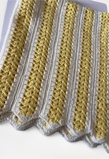 Handmade Crochet Baby Afghan Blanket Unisex 45  X 41   Made In United States