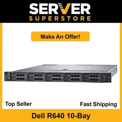 Dell PowerEdge R640 NVMe Server 2x Gold 6138 = 40 Cores H730P 32GB RAM 10x trays