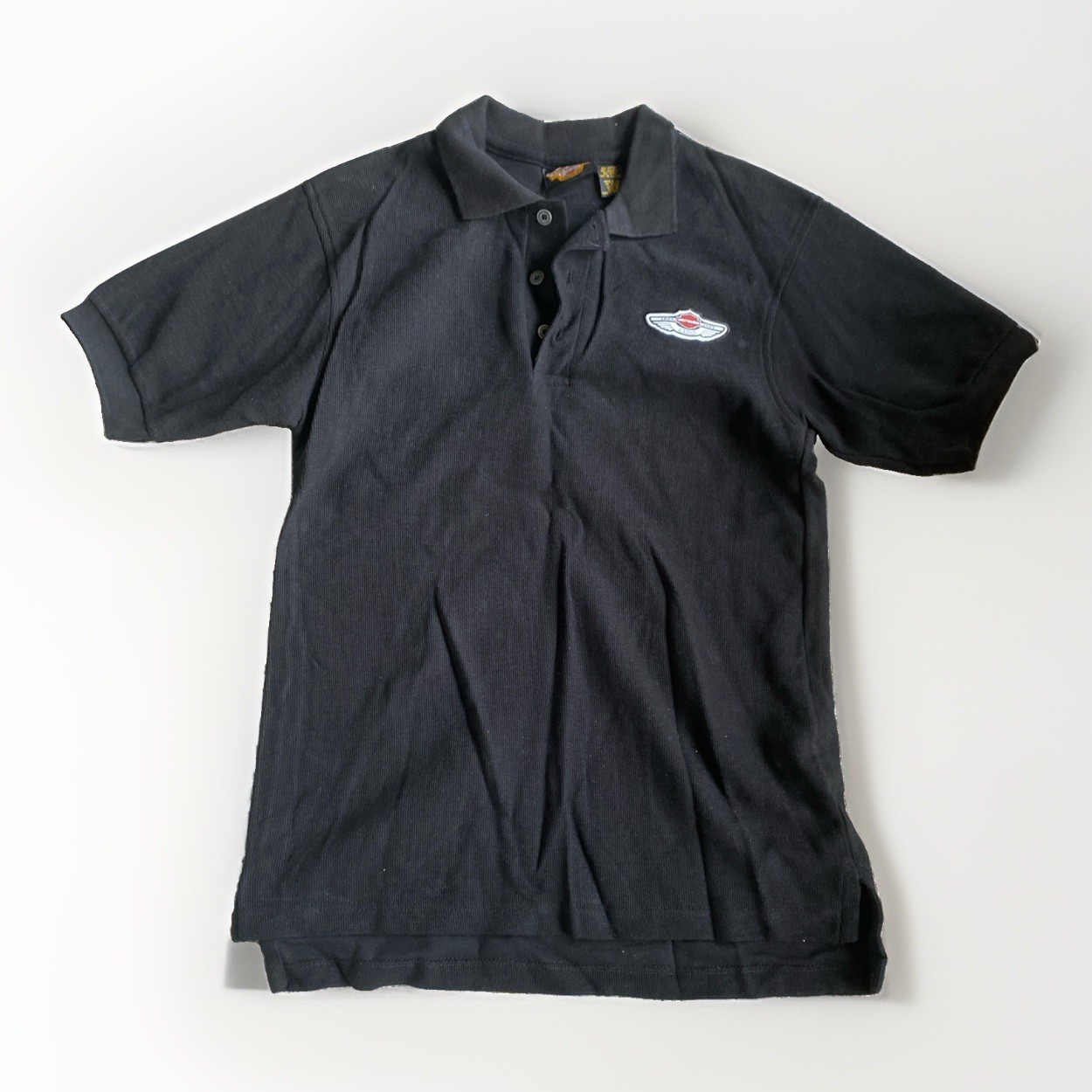 Vintage Harley Davidson Polo Shirt Mens  SMALL 100 Years 1903-2003 Logo Black
