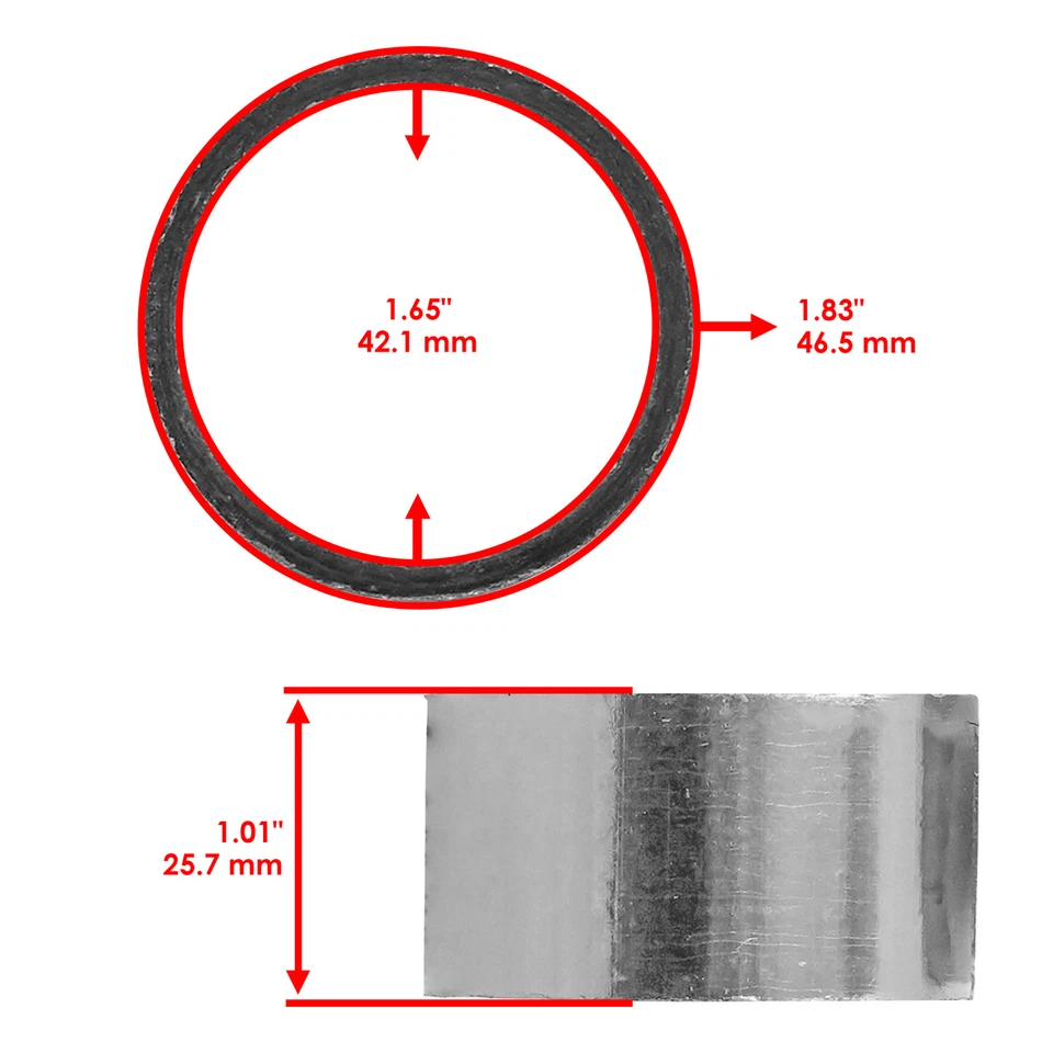 Exhaust Muffler Silencer Pipe Gasket for Yamaha Virago 750 XV750 1981-1997 Foto 3 de 4