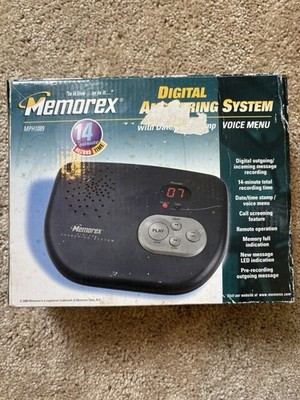Memorex Digital Answering System (MPH1089) With Time / Date Stamp & AC Power