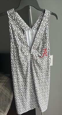 Concepts Sport Alabama Women s Sleepwear Gown Medium White Gray Sleeveless NWT