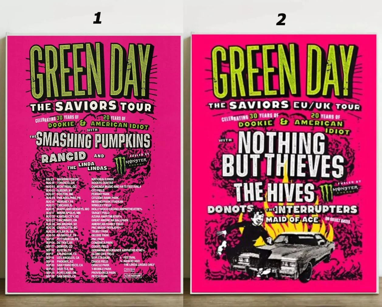 Green Day The Saviors 2024 Tour Poster