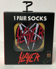 SLAYER rock band Gift Box Socks- Unisex Size Officially Licensed Crew Socks