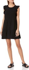 Show Me Your Mumu X1418 Women's Daydream Mini Dress, Black Linen, X-Small
