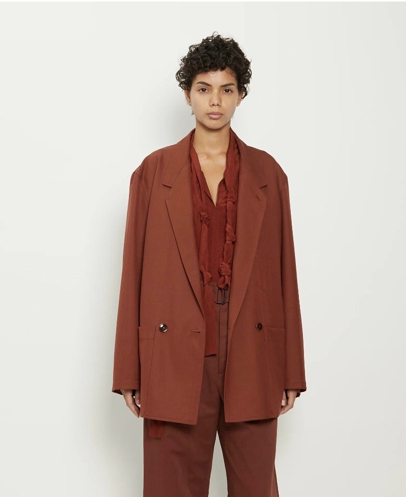 $895 Lemaire Unisex Cherry Mahogany DB Workwear Jacket | eBay