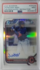 2022 Bowman Chrome Jhonkensy Noel Refractor Auto #/499 Guardians PSA 9
