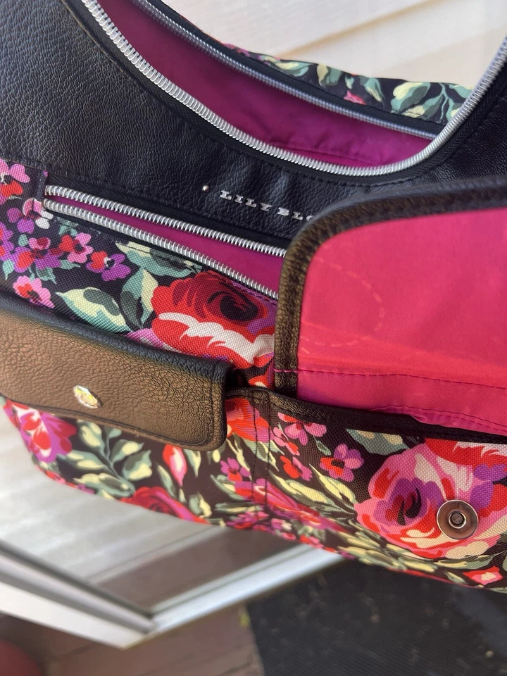 Lily Bloom Keshia Shoulder Bag Romantic Rose Blossom Handbag Purse - Image 4 of 4