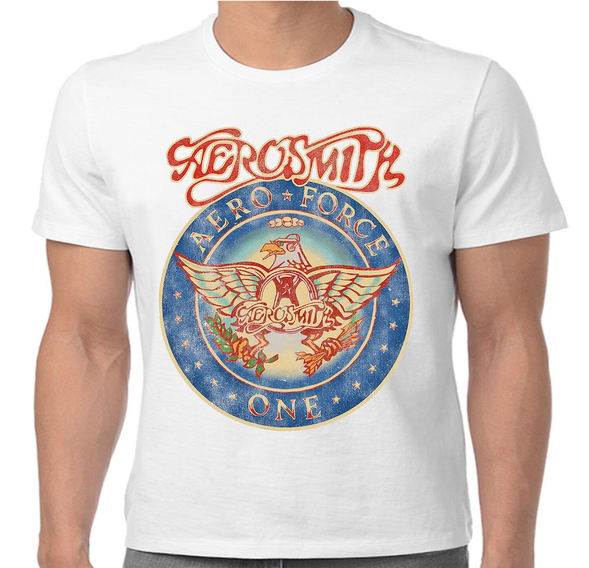 Official Aerosmith T Shirt Aero Force One Classic Rock Band Merch