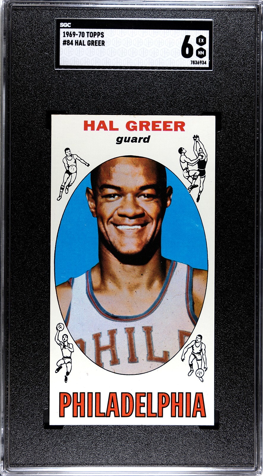 1969-70 Topps HAL GREER Philadelphia 76ers #84 SGC 6 EX/NM Condition
