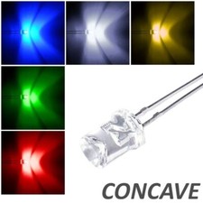 concave Leds 3 & 5mm Led 180° konkave rundstrahlend Modellbau Leuchtdiode klein