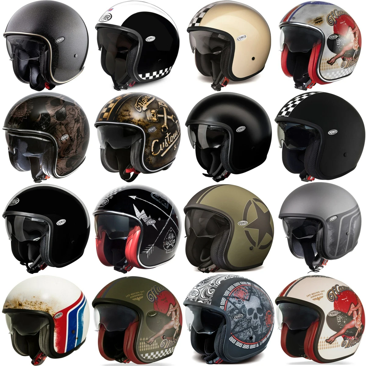 Casco Moto Jet DMD Vintage Star Grey - M