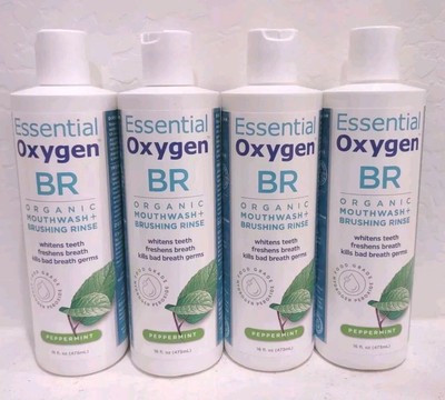 Essential Oxygen Br Rinse Organic Brushing Rinse Peppermint 16fl oz Lot Of 4