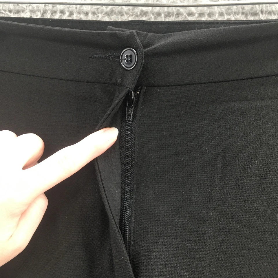 Pantalón de vestir Karen Kane para mujer 6 (actual 32x25,5) negro tiro medio cremallera mosca Foto 3 de 4