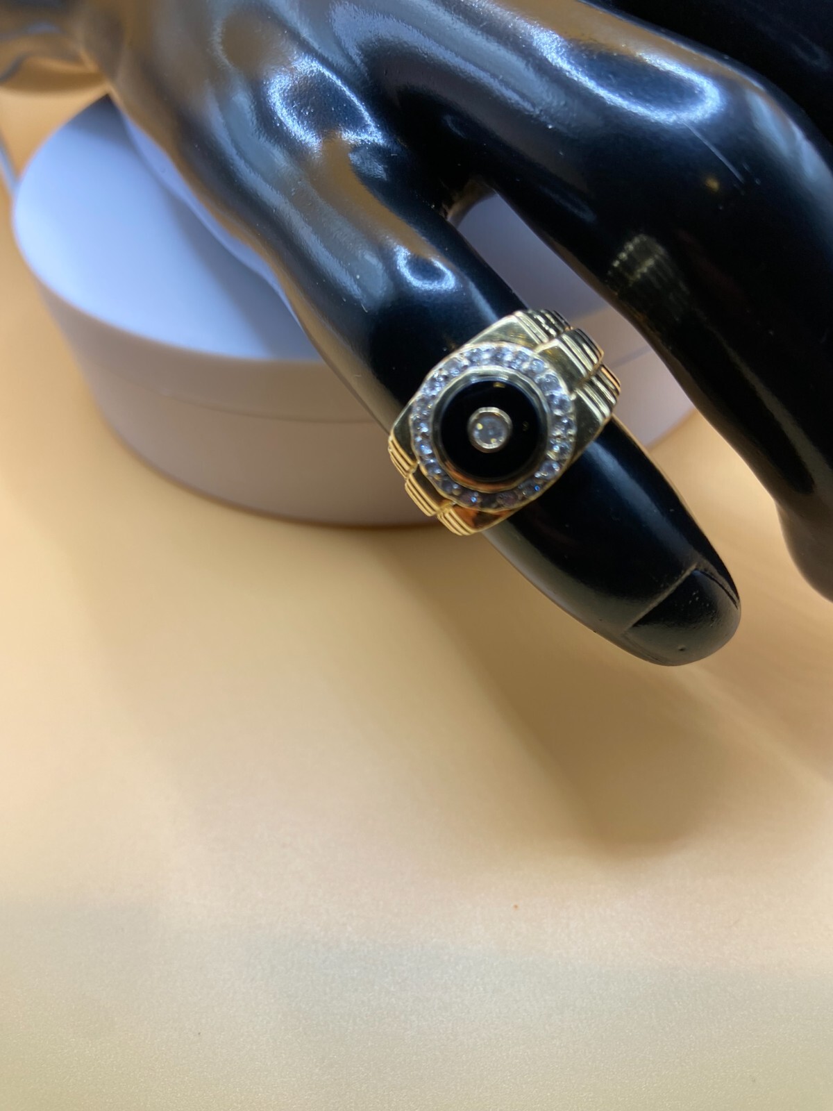 STUNNING!! 1/4CT DIAMOND RING, SOLID 14K YELLOW G… - image 1