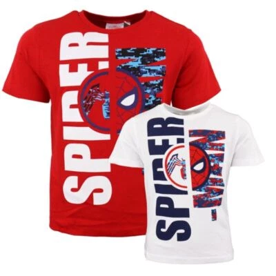 Marvel Spiderman T-Shirt Kurzarm Kinder Jungen Shirt 98 bis 128 Baumwolle - Bild 1 von 4