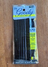 NEW 170 Goody Bobby Pins  Storage Bag Noir Matches Black Hair
