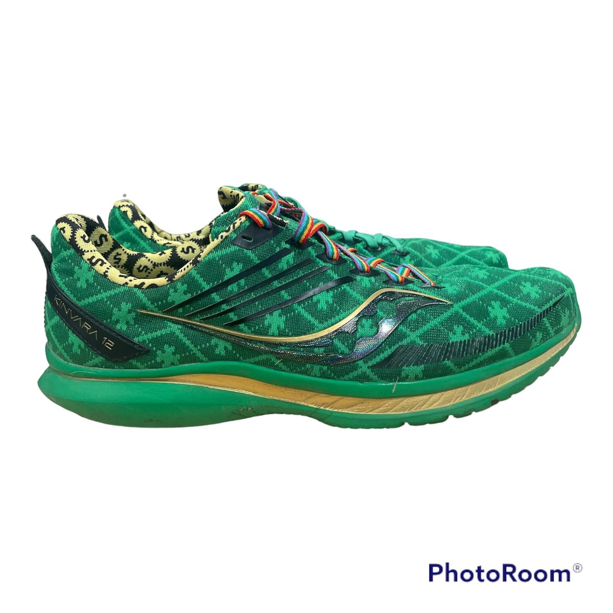 Saucony Kinvara 12 SHAMROCK ST PATRICK DAY Green Black Gold sz 10.5 Running  Shoe | eBay