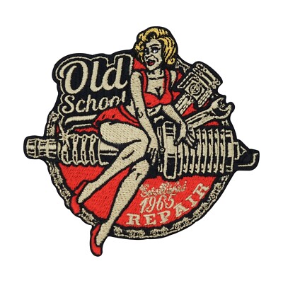 Vintage Old School Repair Biker Patch für Lederkutten | Lederwesten Bügelbilder